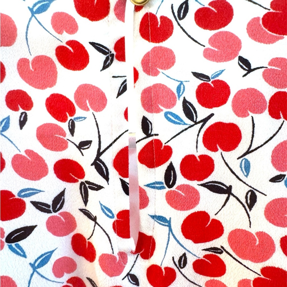 LOFT Red and White Long Sleeve Shift Dress - Picture 6 of 6